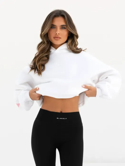 Isabel Oversized Hoodie Pink and white 