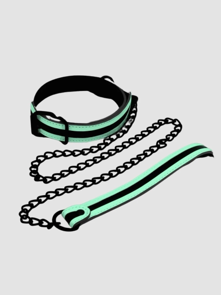 Collier & Laisse Phosphorescents GLO Bondage