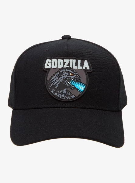 Godzilla Blue Flames Black Ball Cap