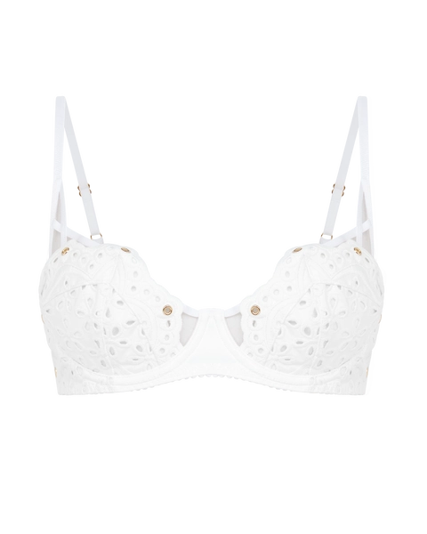 Nicoletti Plunge Underwired Bra in White |By Agent Provocateur