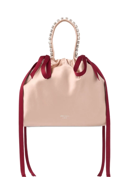 Jimmy Choo crystal-detail drawstring bucket bag | One Size