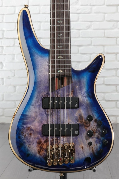 Ibanez Premium SR2605 5-string Bass Guitar - Cerulean Blue Burst