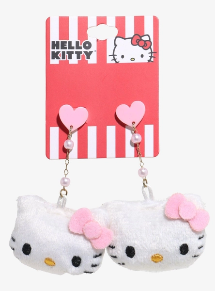 Hello Kitty Plush Drop Earrings