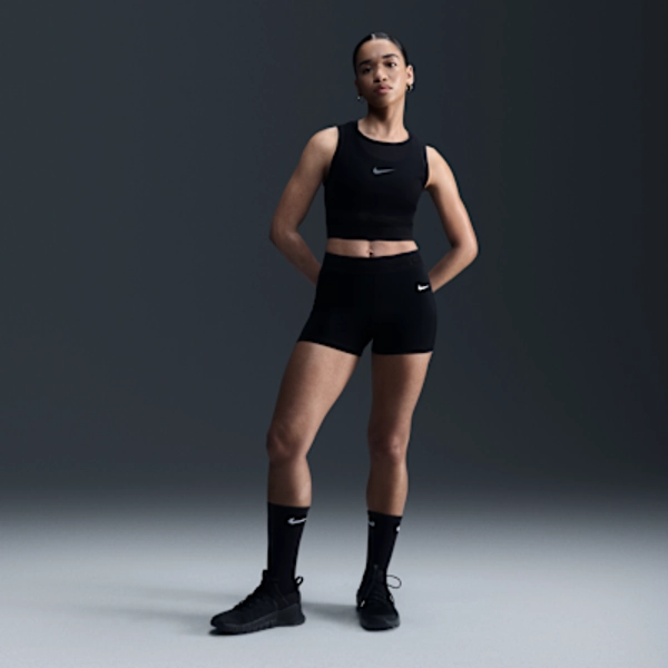 Nike Pro Women's Mid-Rise 3" Mesh-Paneled Shorts
