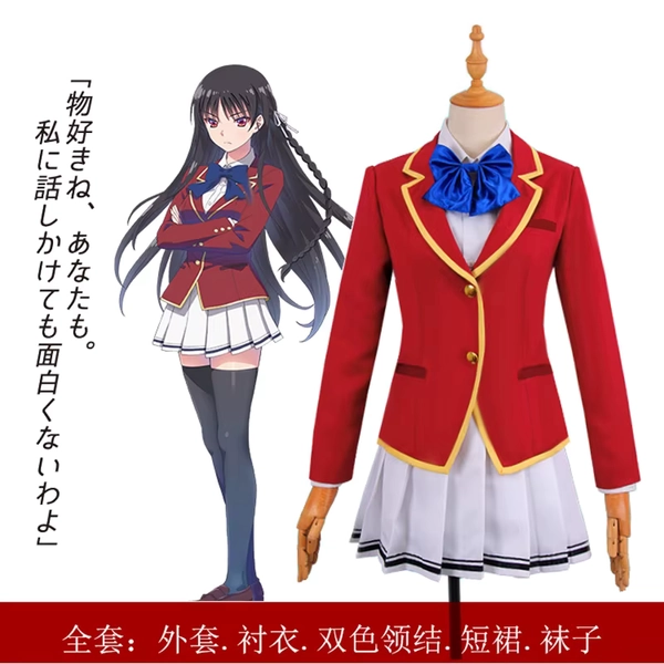 Anime classe de l'élite Kikyou Kushida Cosplay Costumes femmes manteau chemise jupe nœud papillon tenues pour Halloween carnaval fête
