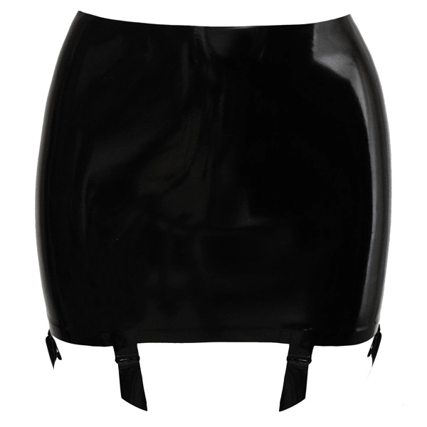 Latex Girdle Skirt in supatex black