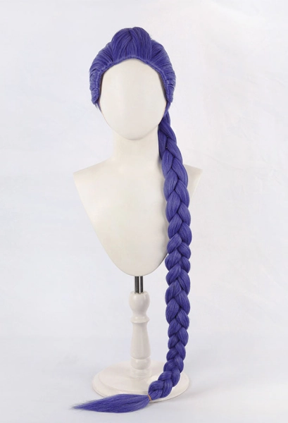 Kpop Slayers Leader Vocal Cosplay Wig Blue Purple Long Braid Wig