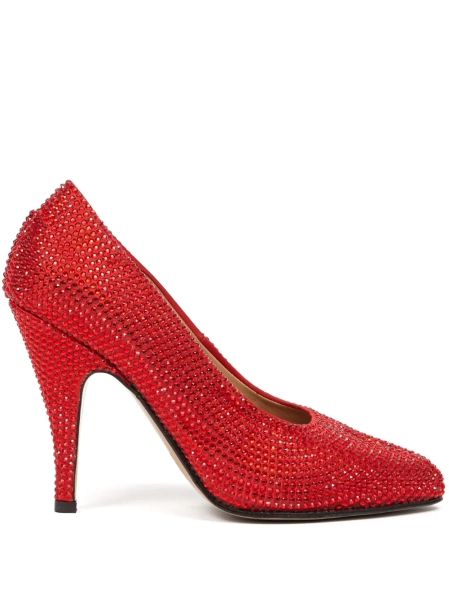 Maison Margiela Tabi 110mm rhinestone-embellished pumps - Red 39