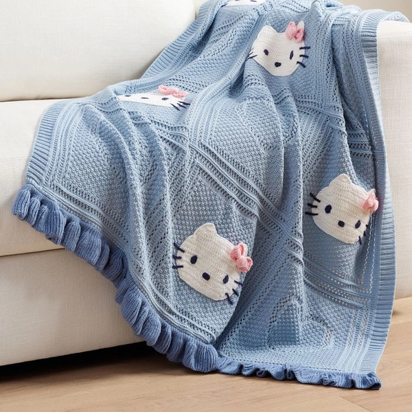 Hello Kitty Crochet Throw