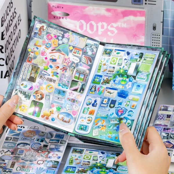 27pcs Stickers Book Mechanical Dreamcore Retro Patterns Sticker Book Diy Handmade Scrapbook Aesthetic Stationery - AliExpress 21