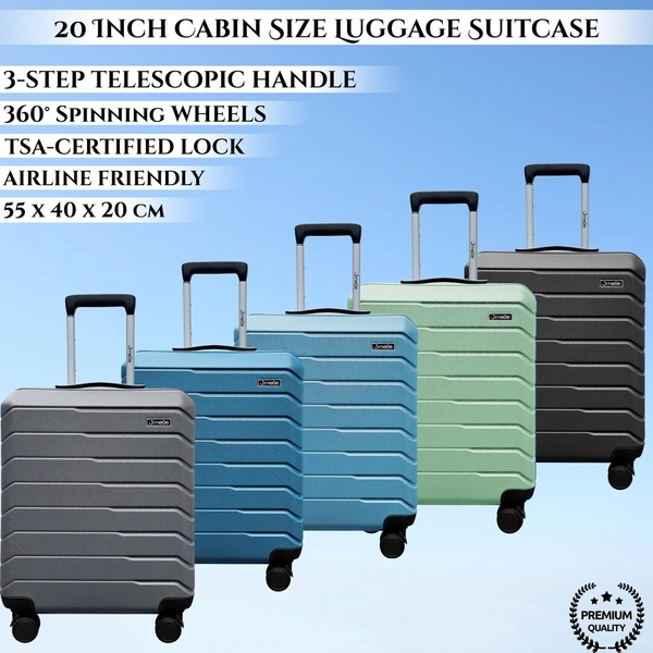 ABS Hard Shell Cabin Suitcase: Carry on Luggage With TSA Lock - Etsy Slovakia