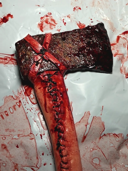 Gory Foam Axe Slasher Flesh Gore Scary Spooky Body Cleaver Blade Dead Death Halloween LARP Knife Gory Horror Cosplay Prop Bloody Blood Parts - Etsy