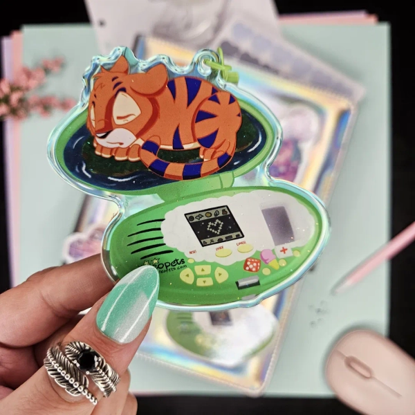 Kougra Neopets Pocket Keychain Holographic Resin Glitter Coated Double-sided - Etsy Canada