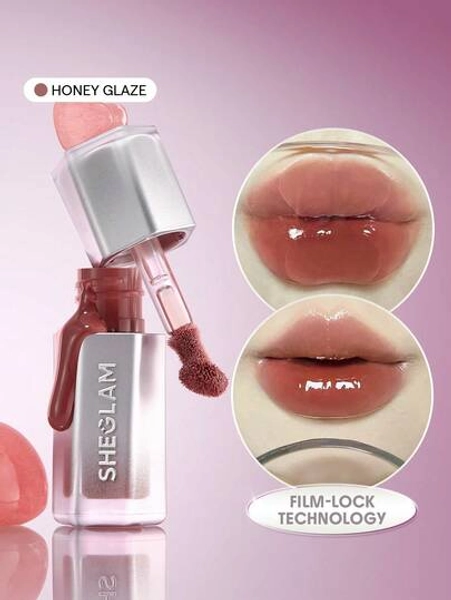 SHEGLAM Glass Lock Air Gloss-Honey Glaze Brand Beauty Makeup Face Paint Cosmetic For Women Girls Perfect For Winter Ideal For Y2K Fancy Fashion Suitable For Birthday Christmas Gift Party Ready Best Color