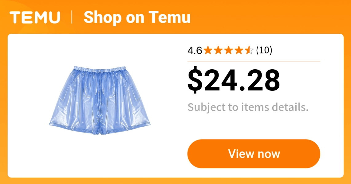 plastic leak proof boxers pvc transparent shorts men women - Temu