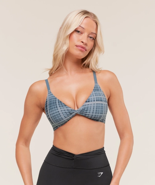 PRINTED TWIST FRONT BRALETTE