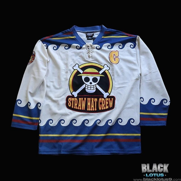 One Piece Straw Hat Crew Hockey Jersey Luffy 56 BoxLunch size Medium MD