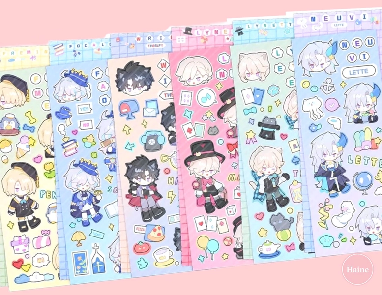 Genshin Impact Fontaine characters - Sticker Sheet