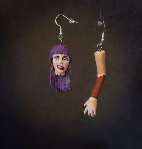 Frankenhooker Handmade Resin Earrings - Etsy