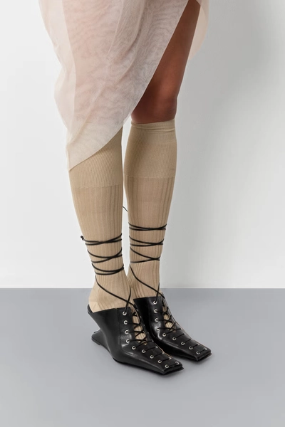 Aima Mules - Black Leather