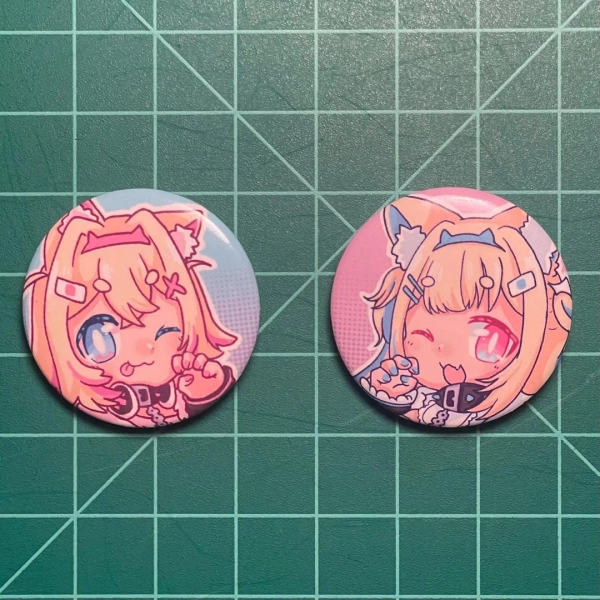 FUWAMOCO Button Badge - Glossy Pin 1.5" - Etsy