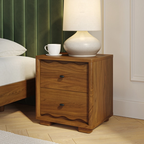 Boe 2-Drawer Nightstand - Walnut