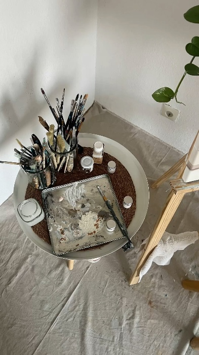 oils and canvas