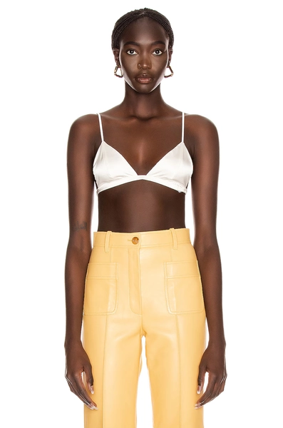 fleur du mal Luxe Triangle Bra in Ivory