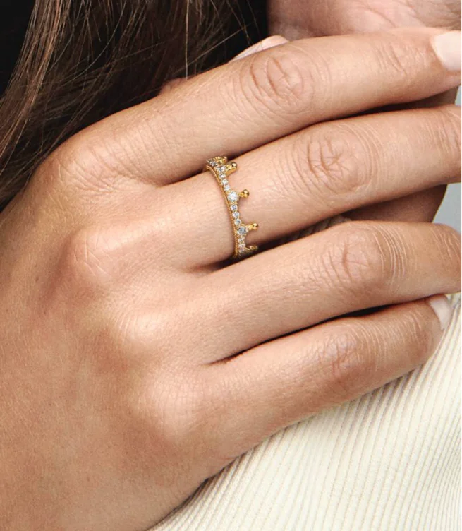 FINAL SALE - Clear Sparkling Crown Ring