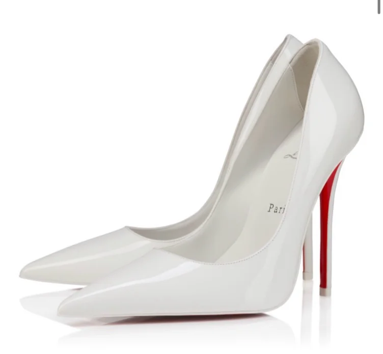 Miss Z 120 mm Pumps - Patent calf leather - Bianco - Women