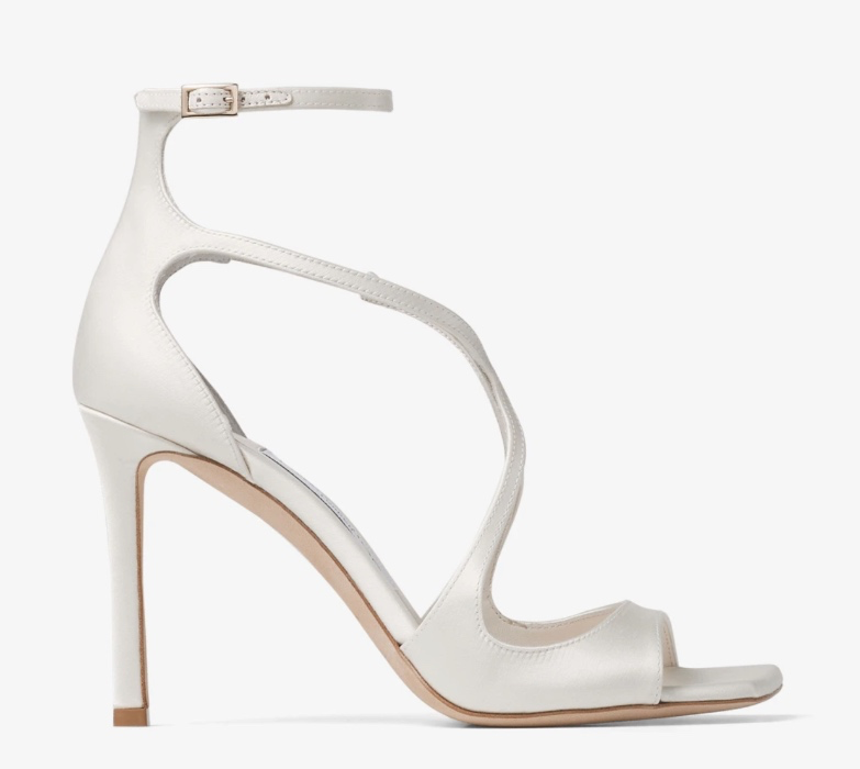 Ivory Satin Sandals - Azia 95 - US9