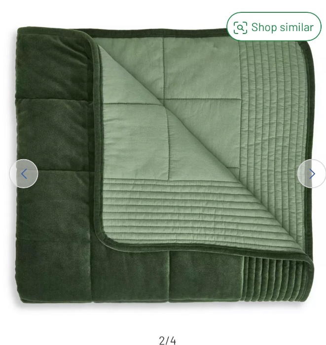 Green velvet blanket