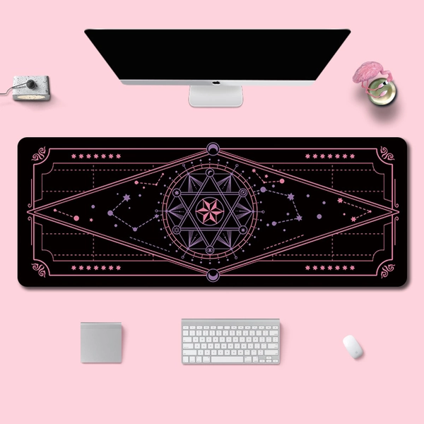 Stars Gaming Desk Mat Starry Mouse Mat Astronomy Game Room Decor - H