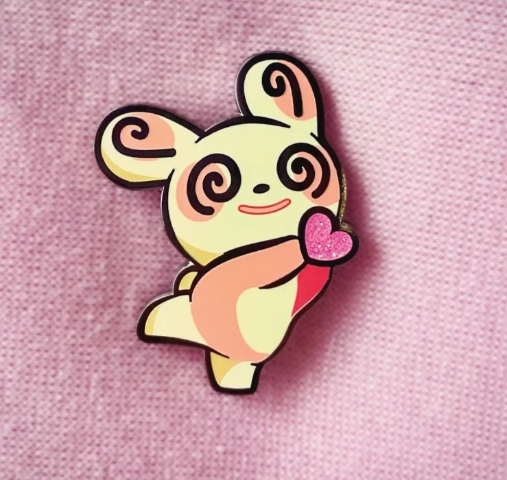 Spinda heart pin