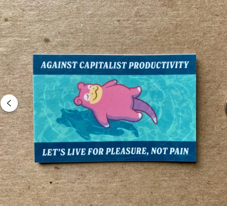 NO CAPITALISM Slowpoke Sticker