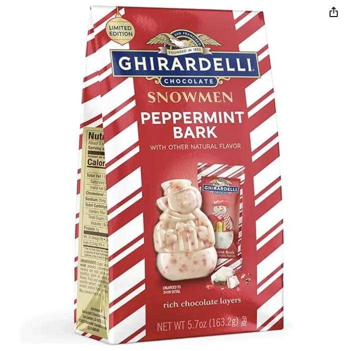 GHIRARDELLI Peppermint Bark Snowmen