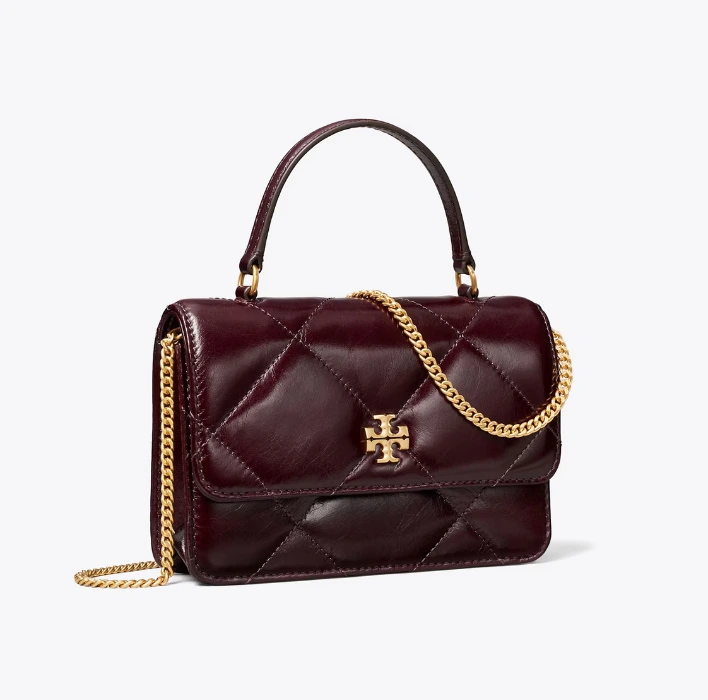 £300 MINI KIRA DIAMOND QUILT DISTRESSED TOP-HANDLE BAG