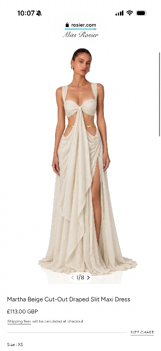Martha Beige Cut-out dress 