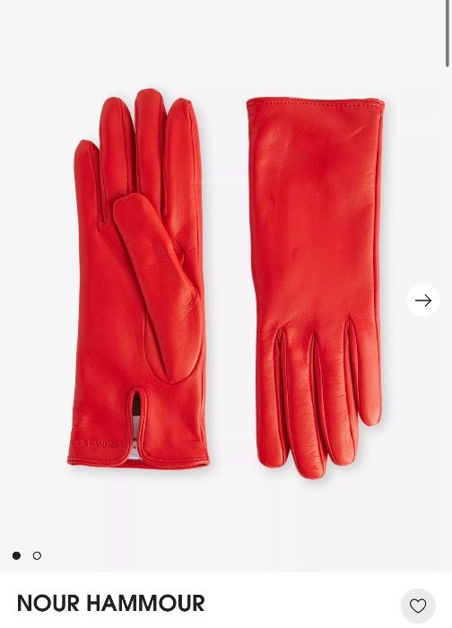 Nour Hammour-Short Split Leather Gloves 