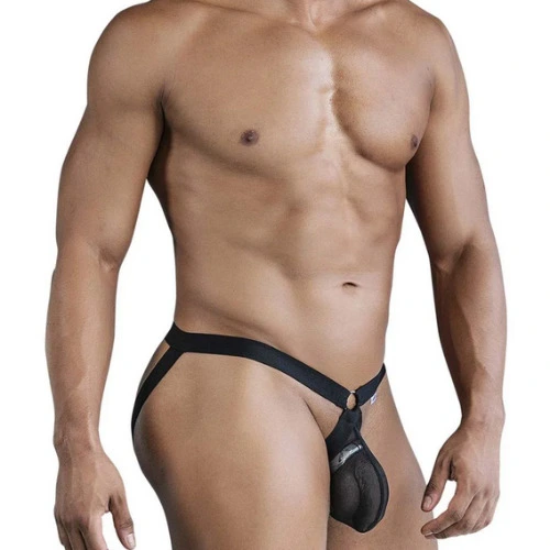CandyMan 99842 Mesh Jockstrap - Black / S/M
