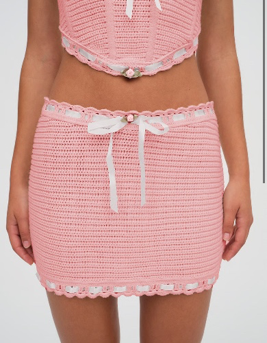Kelsey Crochet Mini Skirt