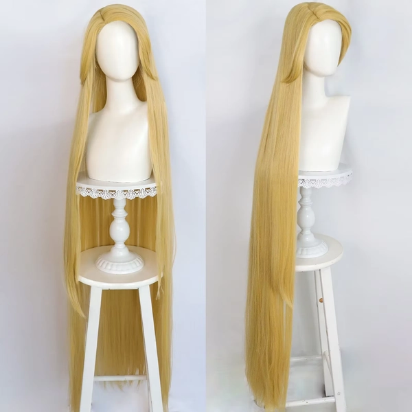 Halloween Frauen Prinzessin Tangled Rapunzel Cosplay Perücke blondes Haar Rollenspiel Kostüme - AliExpress