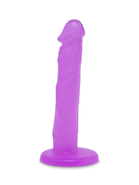 6 inch pvc slim anal dildo - Purple