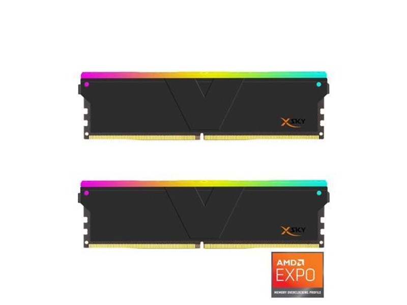 V-COLOR Manta XSky DDR5 32GB (2x16GB) 6000MHz CL30 1.25V SK Hynix IC RGB Gaming Desktop Memory Module Black, for AMD EXPO TMXSAL1660830KWK