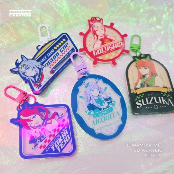 Uma Musume Pretty Derby - 3D Acrylic Keychain Racing Themed - Etsy Philippines