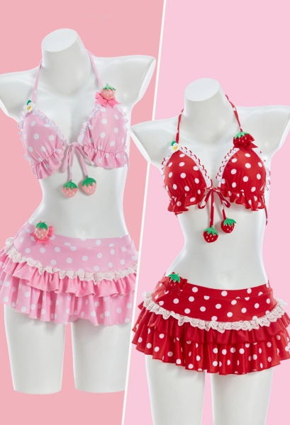 Strawberry bikini set (pink)