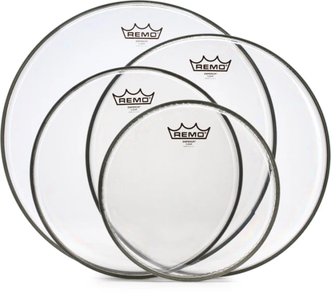 Emperor Clear 4-piece Tom Pack - 10/12/14/16 inch