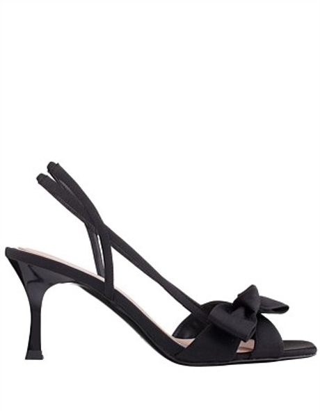 LIZETTE HEEL SANDAL - black satin - 8 AU