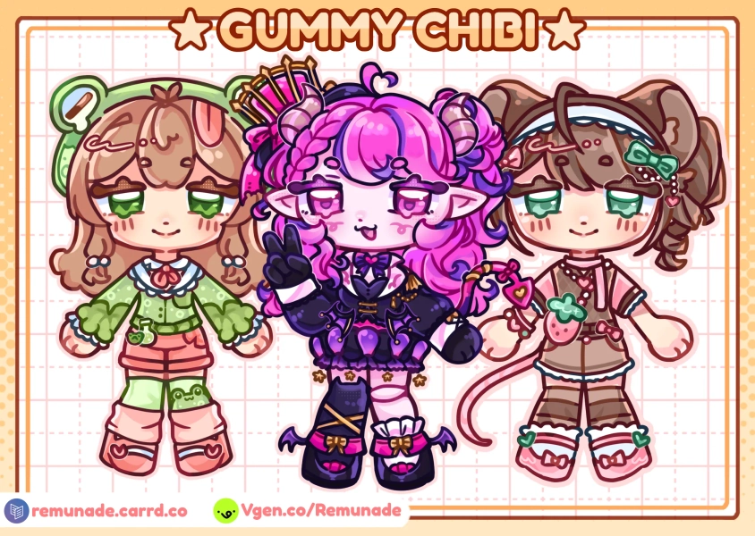 Gummy Chibi Illustration by Remunade (@Remunade)