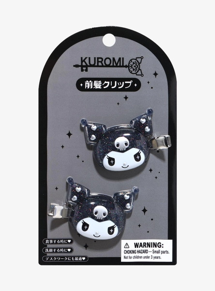 Sanrio Japan Originals Kuromi Glitter Hair Clip Set